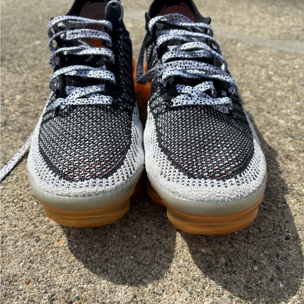 Nike Kids Black and Orange Air VaporMax Sneakers - Picture 6 of 7